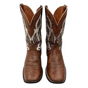 Ariat Nighthawk Western Boots Men’s 9EE Wide Square Toe Brown Leather EUC